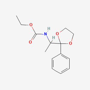 molecular formula C14H19NO4 B8491452 Ethyl [1-(2-phenyl-1,3-dioxolan-2-yl)ethyl]carbamate CAS No. 57331-86-9