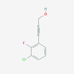 molecular formula C9H6ClFO B8491477 3-(3-Chloro-2-fluorophenyl)-2-propyne-1-ol 