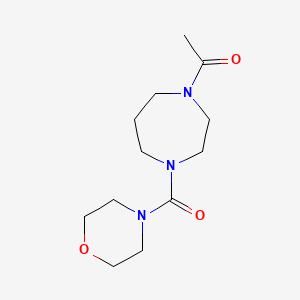 molecular formula C12H21N3O3 B8491496 1-Acetyl-4-(4-morpholinecarbonyl)-1,4-diazepane 