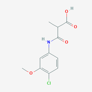 molecular formula C11H12ClNO4 B8491532 3-(4-Chloro-3-methoxyphenylamino)-2-methyl-3-oxopropanoic acid 