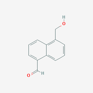 molecular formula C12H10O2 B8491576 5-Hydroxymethyl-1-naphthaldehyde 