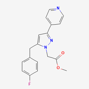 molecular formula C18H16FN3O2 B8491587 methyl [5-(4-fluorobenzyl)-3-pyridin-4-yl-1H-pyrazol-1-yl]acetate 