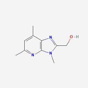 molecular formula C10H13N3O B8491740 2-Hydroxymethyl3,5,7-trimethylimidazo[5,4-b]pyridine CAS No. 172648-59-8