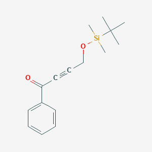 molecular formula C16H22O2Si B8491747 4-{[Tert-butyl(dimethyl)silyl]oxy}-1-phenylbut-2-yn-1-one CAS No. 81535-84-4
