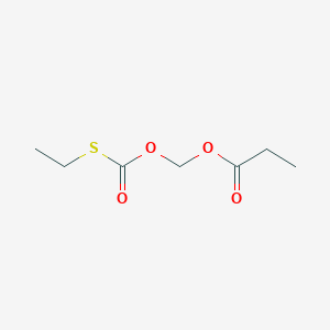 molecular formula C7H12O4S B8491751 O-Propanoyloxymethyl S-Ethyl Carbonothioate 