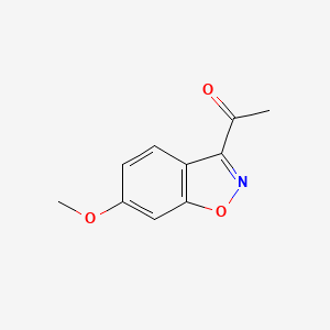 molecular formula C10H9NO3 B8491758 1-(6-Methoxy-1,2-benzisoxazol-3-yl)ethanone 