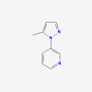 molecular formula C9H9N3 B8491774 3-(5-methyl-1H-pyrazol-1-yl)pyridine 