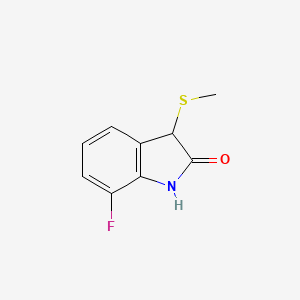 7-Fluoro-3-(methylsulfanyl)-1,3-dihydro-2H-indol-2-one