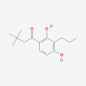 molecular formula C15H22O3 B8491854 1-(2,4-Dihydroxy-3-propylphenyl)-3,3-dimethylbutan-1-one CAS No. 194855-72-6