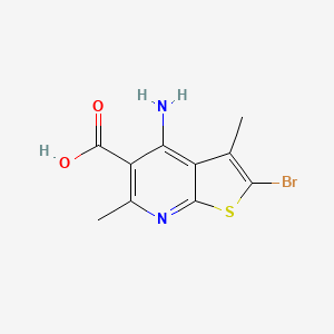 molecular formula C10H9BrN2O2S B8491860 4-Amino-2-bromo-3,6-dimethylthieno[2,3-b]pyridine-5-carboxylic acid 