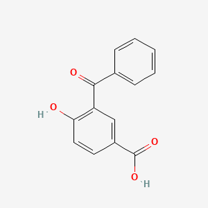 molecular formula C14H10O4 B8491864 3-Benzoyl-4-hydroxybenzoic acid 