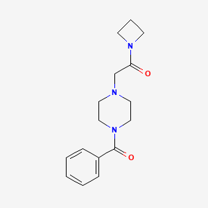 molecular formula C16H21N3O2 B8491865 1-(Azetidin-1-yl)-2-(4-benzoylpiperazin-1-yl)ethanone 