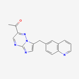 molecular formula C17H13N5O B8491882 1-(7-(Quinolin-6-ylmethyl)imidazo[1,2-b][1,2,4]triazin-2-yl)ethanone 
