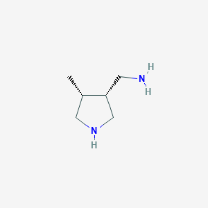 molecular formula C6H14N2 B8491888 [(3R,4R)-4-methylpyrrolidin-3-yl]methanamine 