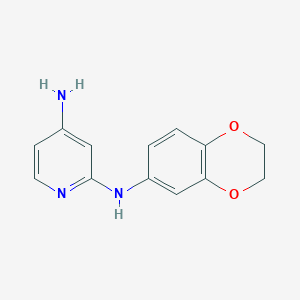 molecular formula C13H13N3O2 B8491893 N2-(2,3-Dihydro-benzo[1,4]dioxin-6-yl)-pyridine-2,4-diamine 