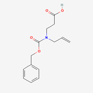 molecular formula C14H17NO4 B8491894 3-(Allyl-benzyloxycarbonyl-amino)-propionic acid 