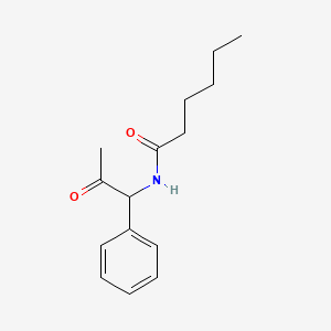 molecular formula C15H21NO2 B8491922 N-(2-Oxo-1-phenylpropyl)hexanamide CAS No. 89150-36-7