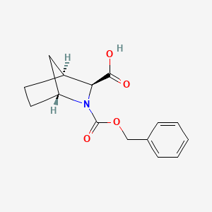 molecular formula C15H17NO4 B8491930 (1R,3S,4S)-2-[(Benzyloxy)carbonyl]-2-azabicyclo[2.2.1]heptane-3-carboxylic acid 