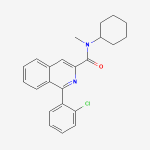molecular formula C23H23ClN2O B8491956 1-(2-Chlorophenyl)-N-cyclohexyl-N-methylisoquinoline-3-carboxamide CAS No. 89242-27-3