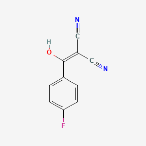molecular formula C10H5FN2O B8491977 2-[(4-Fluorophenyl)(hydroxy)methylene]malononitrile 