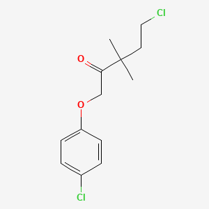 molecular formula C13H16Cl2O2 B8492000 5-Chloro-1-(4-chlorophenoxy)-3,3-dimethylpentan-2-one CAS No. 87465-66-5