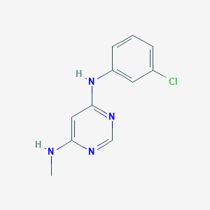 molecular formula C11H11ClN4 B8492062 N4-(3-chlorophenyl)-N6-methylpyrimidine-4,6-diamine 