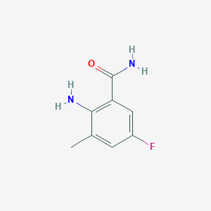 molecular formula C8H9FN2O B8492079 2-Amino-5-fluoro-3-methyl-benzamide 