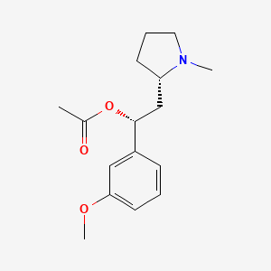 2-Pyrrolidineethanol, alpha-(3-methoxyphenyl)-1-methyl-, acetate (ester), (R*,S*)-