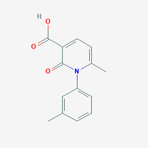 molecular formula C14H13NO3 B8492178 6-Methyl-1-(3-methylphenyl)-2-oxo-1,2-dihydropyridine-3-carboxylic acid 