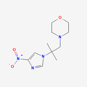 molecular formula C11H18N4O3 B8492200 4-[2-Methyl-2-(4-nitro-imidazol-1-yl)-propyl]-morpholine 