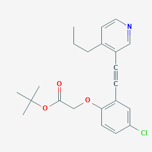molecular formula C22H24ClNO3 B8492221 Tert-butyl{4-chloro-2-[(4-propylpyridin-3-yl)ethynyl]phenoxy}acetate 