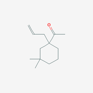 molecular formula C13H22O B8492228 1-[3,3-Dimethyl-1-(prop-2-en-1-yl)cyclohexyl]ethan-1-one CAS No. 63229-33-4