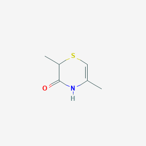 molecular formula C6H9NOS B8492236 2,5-dimethyl-2H-1,4-thiazin-3(4H)-one 