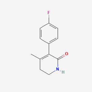 molecular formula C12H12FNO B8492240 3-(4-fluorophenyl)-4-methyl-5,6-dihydropyridin-2(1H)-one 