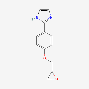 molecular formula C12H12N2O2 B8492243 3-[p-(2-Imidazolyl)phenoxy]-1,2-epoxypropane 
