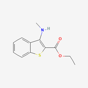 molecular formula C12H13NO2S B8492314 3-(N-Methyamino)-2-carboethoxy-benzothiophene 