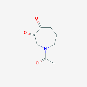 molecular formula C8H11NO3 B8492350 1-Acetyl-hexahydroazepine-3,4-dione 