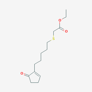 Ethyl {[5-(5-oxocyclopent-1-en-1-yl)pentyl]sulfanyl}acetate