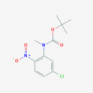 molecular formula C12H15ClN2O4 B8492386 tert-butyl N-(5-chloro-2-nitrophenyl)-N-methylcarbamate 