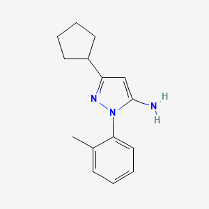 3-cyclopentyl-1-(2-methylphenyl)-1H-pyrazol-5-amine