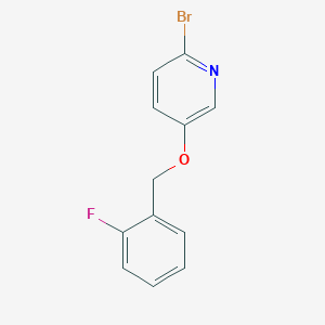 molecular formula C12H9BrFNO B8492389 2-Bromo-5-(2-fluorobenzyloxy)pyridine 