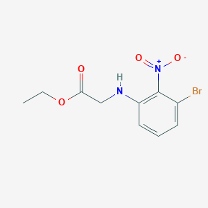 molecular formula C10H11BrN2O4 B8492391 (3-Bromo-2-nitro-phenylamino)-acetic acid ethyl ester 