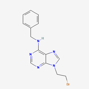 molecular formula C14H14BrN5 B8492422 6-Benzylamino-9-(2-bromoethyl)purine 