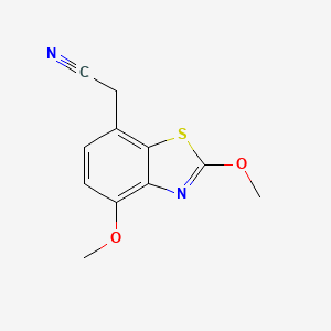 molecular formula C11H10N2O2S B8492488 [2,4-Dimethoxy-1,3-benzothiazol-7-yl]acetonitrile 