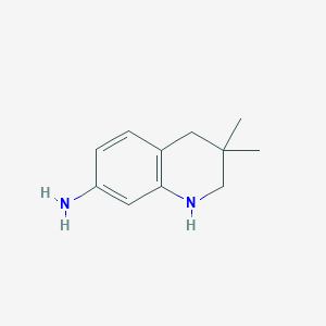 molecular formula C11H16N2 B8492538 3,3-Dimethyl-1,2,3,4-tetrahydroquinolin-7-amine 