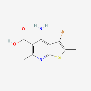 molecular formula C10H9BrN2O2S B8492553 4-Amino-3-bromo-2,6-dimethylthieno[2,3-b]pyridine-5-carboxylic acid 