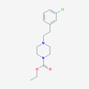 molecular formula C15H21ClN2O2 B8492584 1-Ethoxycarbonyl-4-[2-(3-chlorophenyl)-ethyl]-piperazine CAS No. 113240-39-4