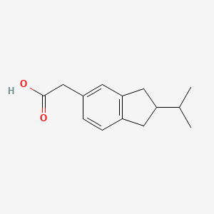 molecular formula C14H18O2 B8492608 2-Isopropyl-5-indanacetic acid CAS No. 57144-75-9