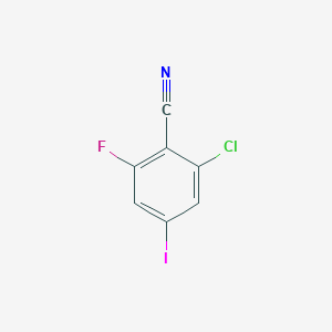 molecular formula C7H2ClFIN B8492610 2-Chloro-6-fluoro-4-iodobenzonitrile 