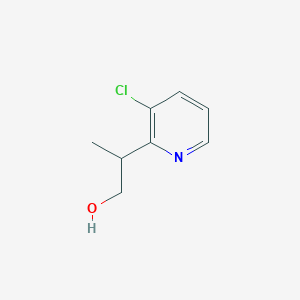 molecular formula C8H10ClNO B8492630 2-(3-Chloropyridin-2-yl)propan-1-ol 